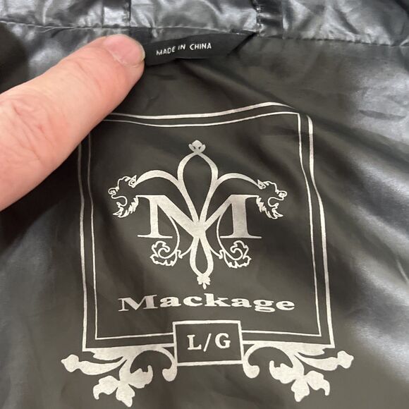 Mackage Dexter Packaway Hooded Windbreaker Bomber Jacket Gray Sz Youth L Kids - Picture 2 of 12